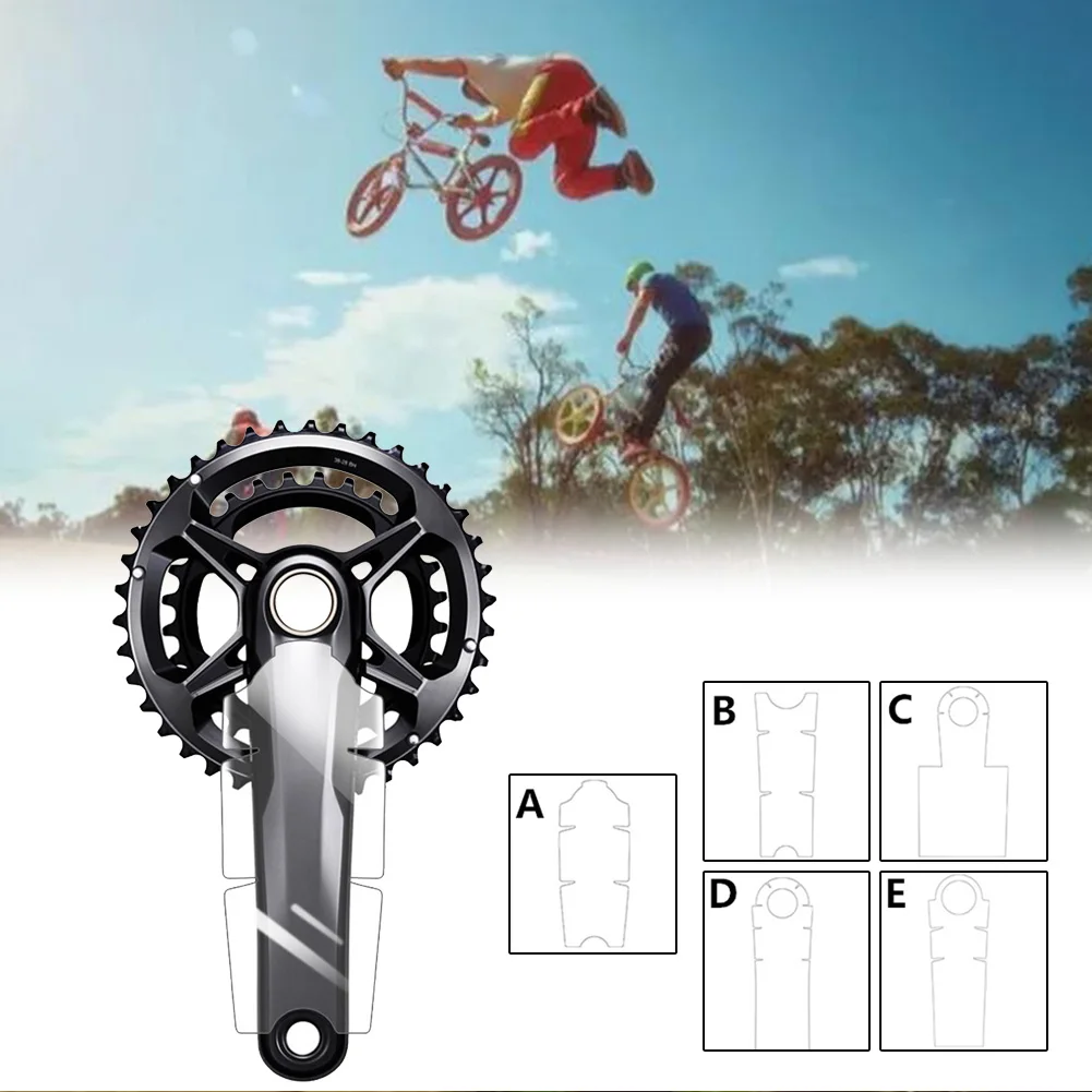 

1pc Sheets Mountain Bike Crank Protective Film Cover Carbon Fiber Universal Adhesive TPH Film Carbon Fiber Transparent Film