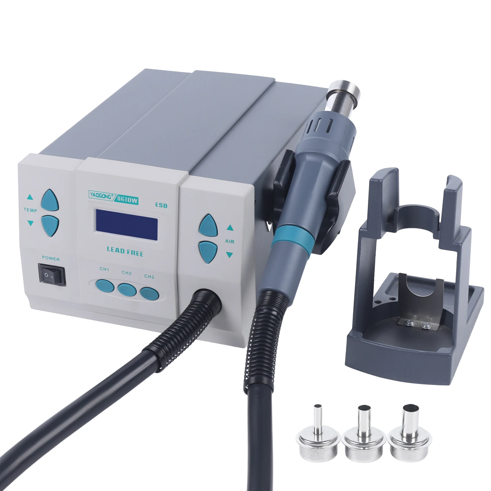 1000W Soldering hot air heat gun Digital display Air rework station 861DW Ac 110V