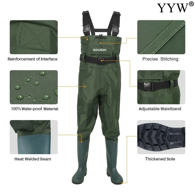 Fishing Waders Pants Overalls With Boots Gear Set Suit Kits Adult Set  Waterproof Overalls Trousers Men Women Chest Waders Pants - AliExpress