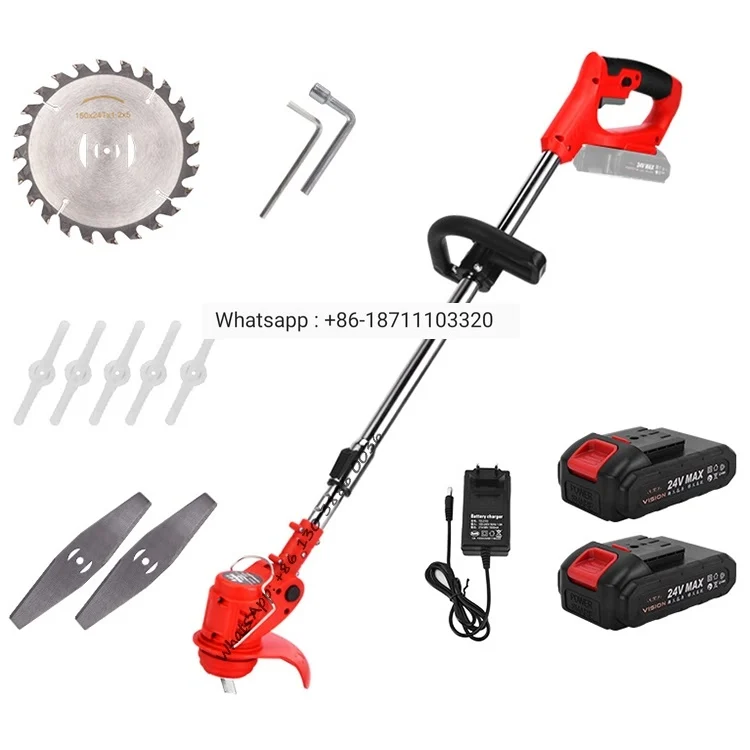 

Factory Sale Price 24V Electric Grass Trimmer Cordless Lawn Mower Hedge 800W Garden Pruning Rechargeable Portable Trimming Tools