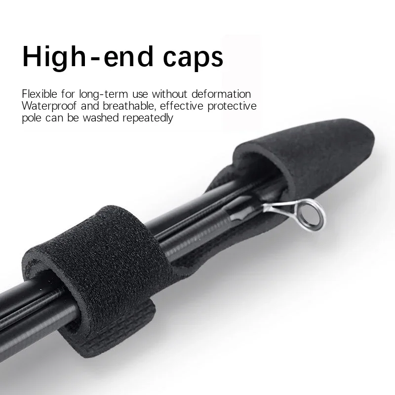 Fishing Rod Tip Protector Thicken Fishing Rod Tip Top protective Cover Guard Sleeve Holders Carry Strap
