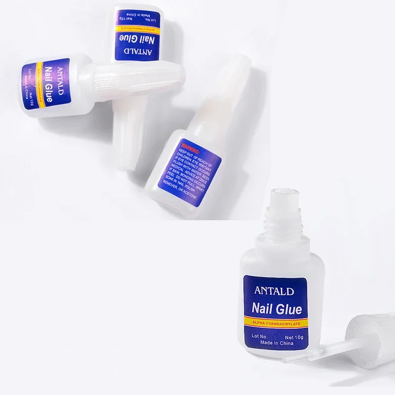 10g Fast Drying Nail Glue For False Nails Glitter Acrylic Decoration With Brush False Nail Tips Glue Sticky Nail Care Tools 3