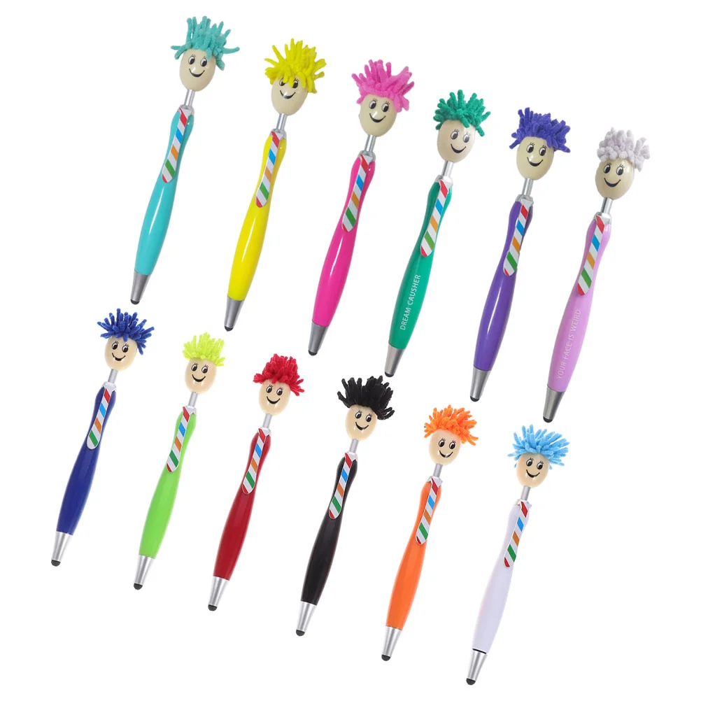 

Mophead Ballpoint Pens Funny Plush Hair Ink Pens Novelty Writing Decorative Signing Goodie Bag Fillers