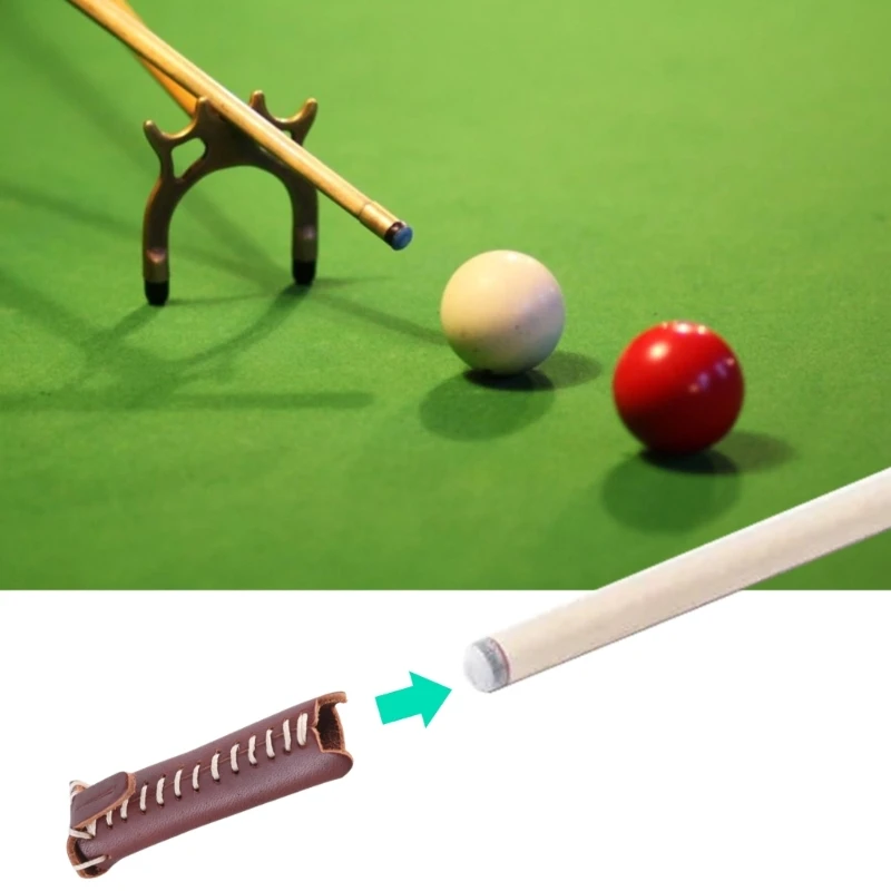 

Billiard Protectors Leather Snooker Cue Tip Cover Billiards Cue Protections Cover Cue Head Protectors CoverBilliard