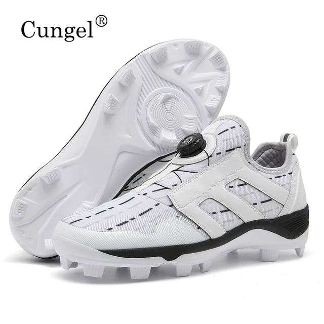 Men s baseball shoes training long spikes softball shoes non slip cleats and turf softball sneakers