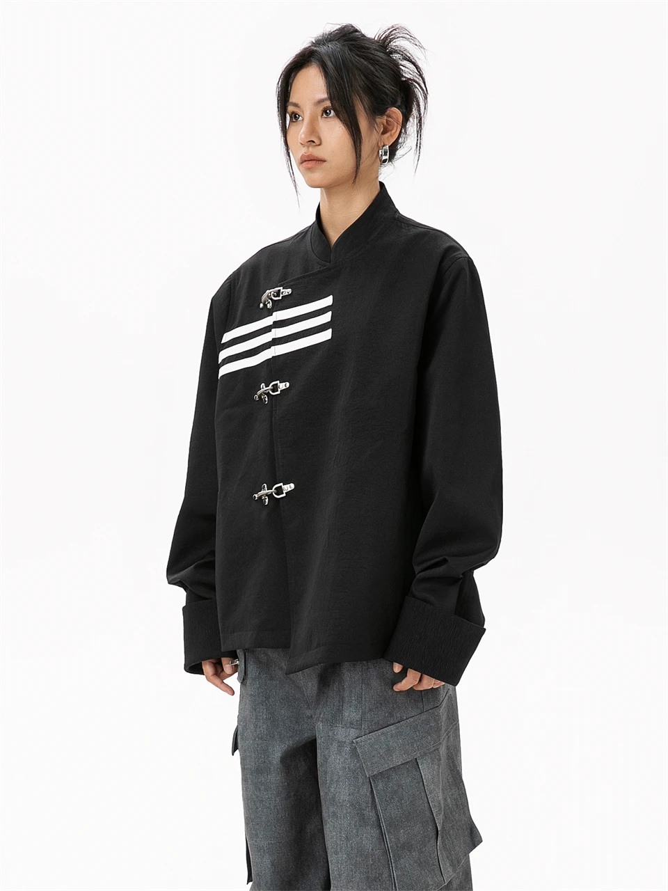 Oversized Womens Blazer - Stylish Chinese Style Jacket for 2024 Fashion Trends