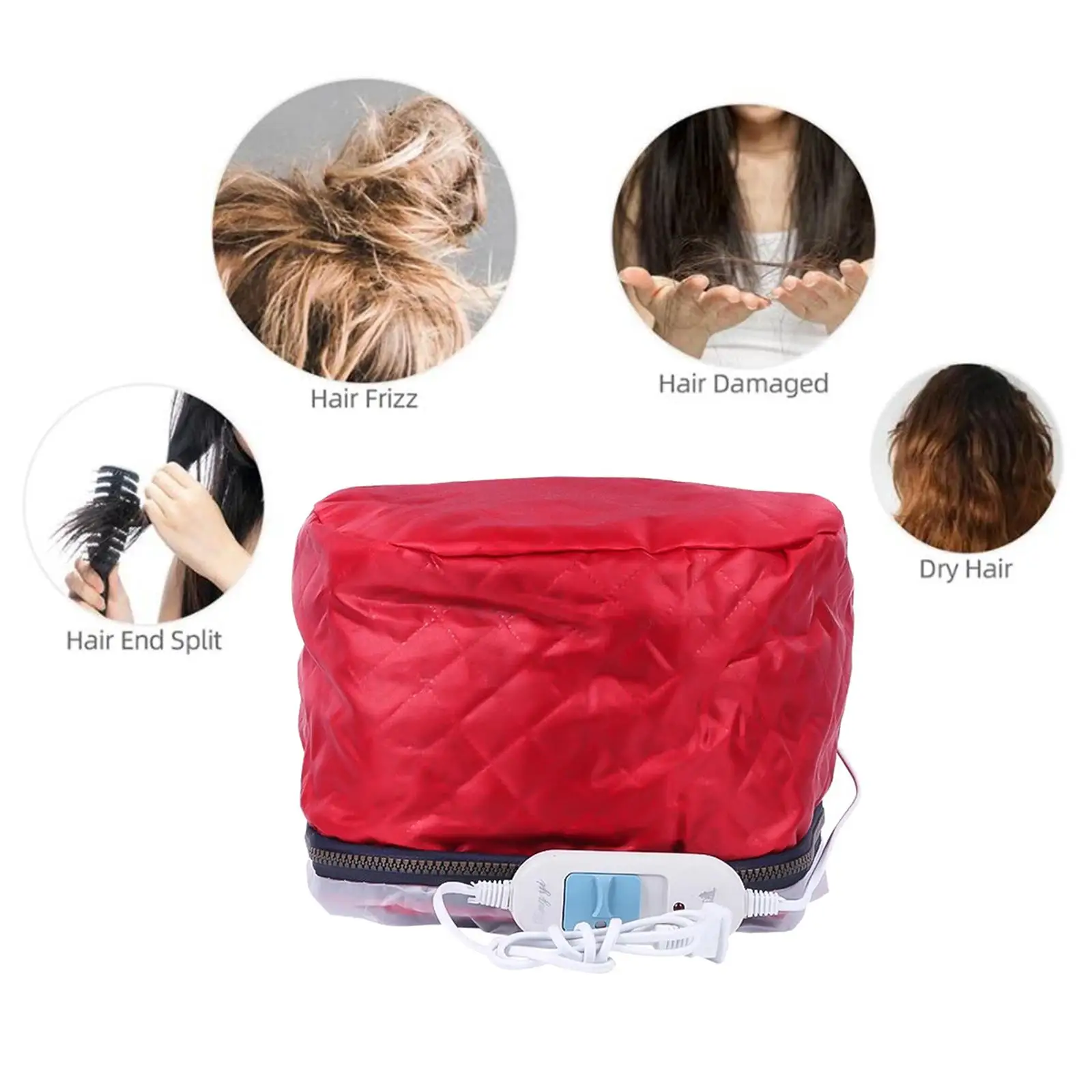Hair Heating Caps Steamer 3-Modes Safe Electric Hair Steamer Dryers for Deep Conditioning Home Salon Hair SPA Travel Teen Adults