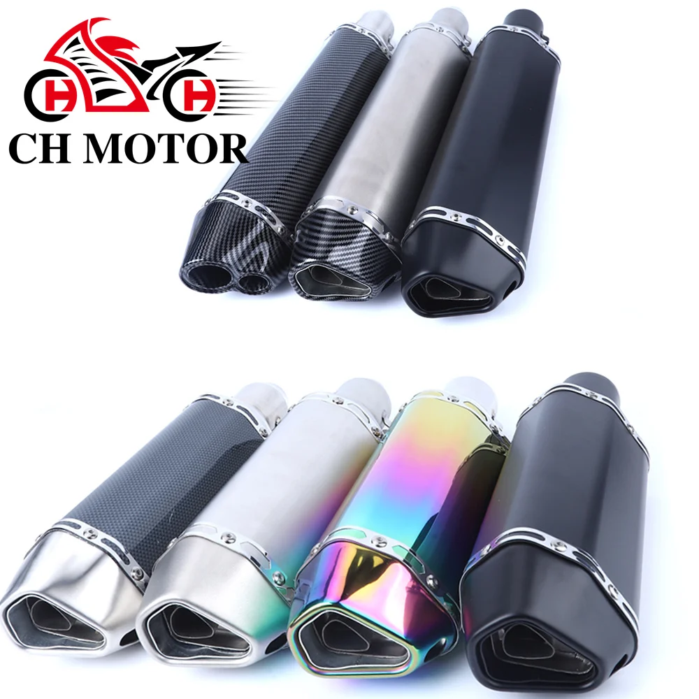 CH MOTOR motorcycle spare parts 38-51mm Universal Motorcycle Exhaust Escapes Para Motos For ATV Street Bike slip on