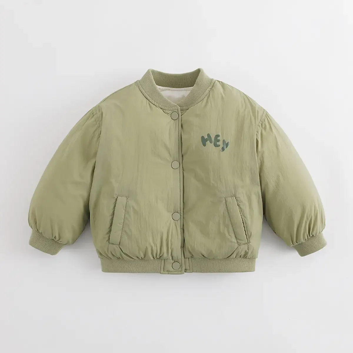 

MARC&JANIE Boys Girls Baseball Collar Reversible Cotton Jacket for Winter 231308