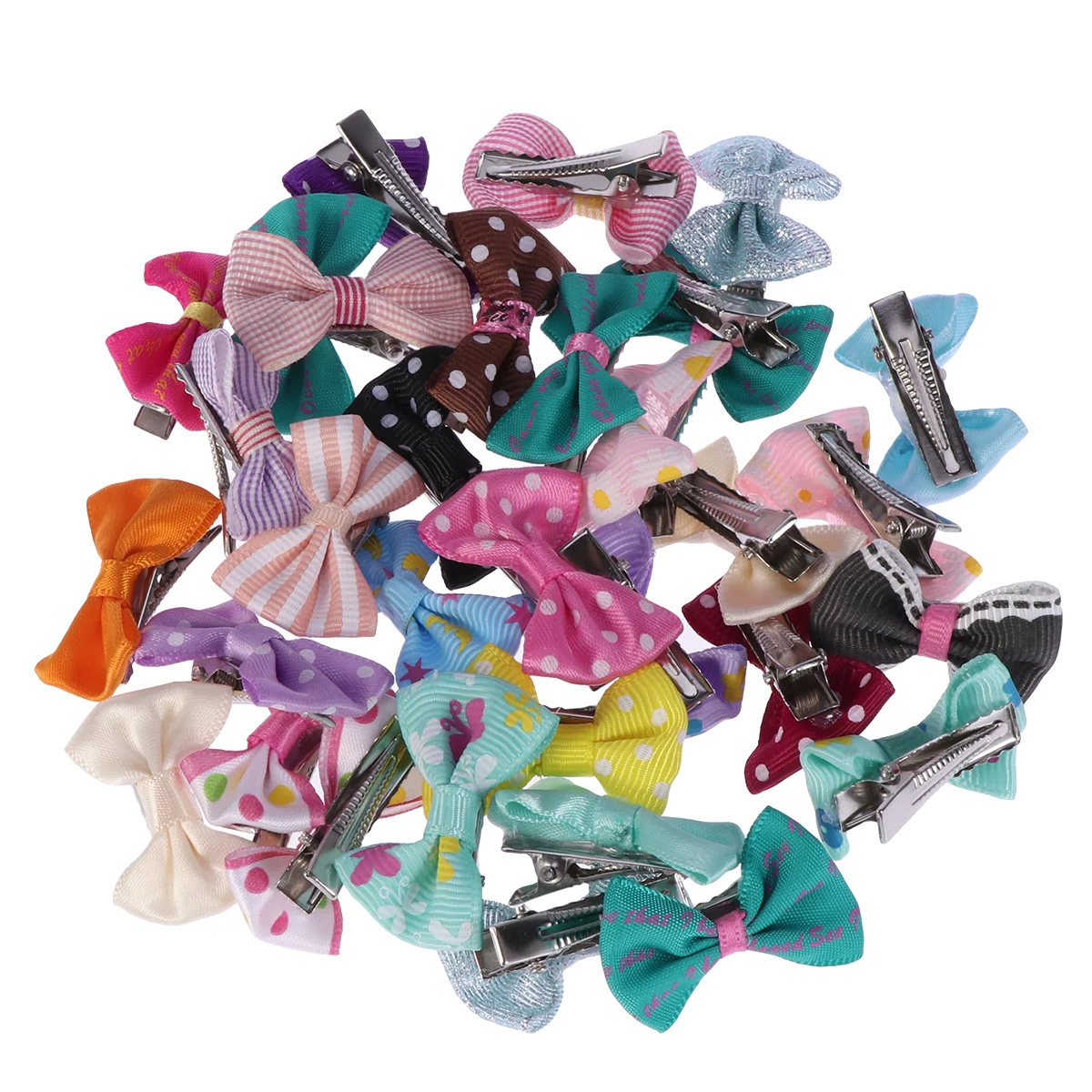 

30pcs Bowknot Alligator Pet Dog Hair Clips Cat Puppy Grooming Hair Accessories (Random Pattern)
