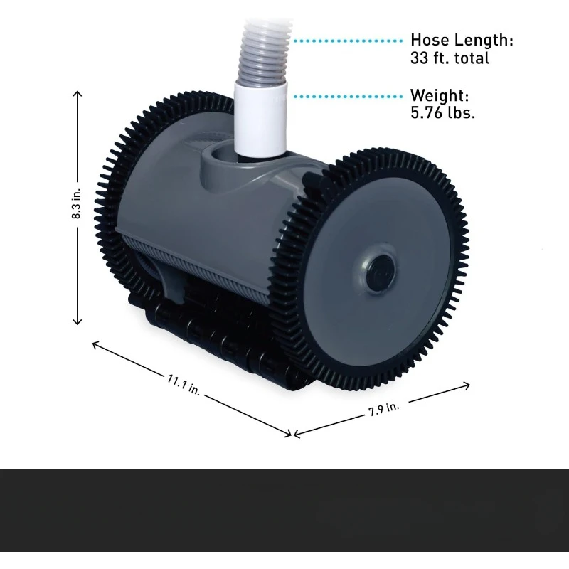 Suction Pool Cleaner for In-Ground Pools Up To 16 X 32 Ft. (Automatic Pool Vaccum) - Self-adjusting Turbine Vanes 6