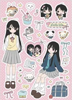 Fille vie mignon dessin animé Gilrl Dairly Collage personnages Guka autocollants bricolage manuel décoratif matériel 6