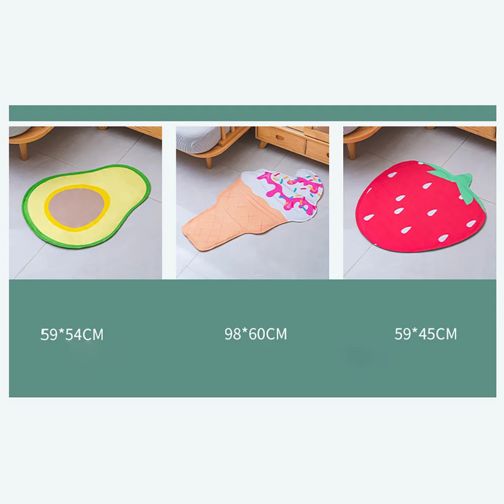 반려동물 아이스 쿠션, 시원한 상쾌한 아이스크림, 아보카도 딸기 매트, 반려동물 용품, 여름