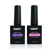 FZANEST HEMA TPO free High Durability Strong Top and Base Coat Set Shiny Crystal NO Wipe High Shine Gel Nail Polish Custom Logo 1