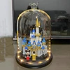18*30cm Luminous Black Base Glass Dome Vase Home Decoration Big Size Creative Ball Top Cover DIY Friend Favor Gift Wedding Prop 3