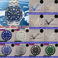 31.7MM Dial NH35 Dial Calendar Window At 6 O 'clock Inated Fits NH35 36 Movement Men's  Watch Accessories Watch Assembly