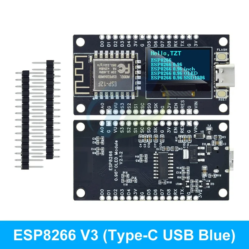 ตัวเลือกสินค้า บอร์ดพัฒนา ESP8266 พร้อมจอ OLED สำหรับ Arduino/Micropython