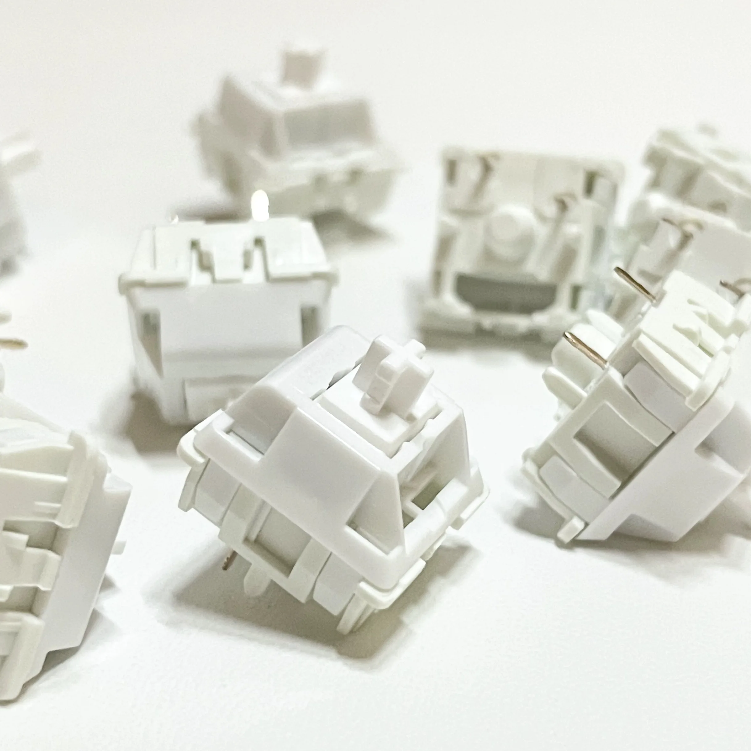 

White Marble Switch Linear 5 Pin 42g PC Switches Mechanical Keyboard Custom DIY Switches Hot-Swap GK61 TM680 GMK67 Lubed