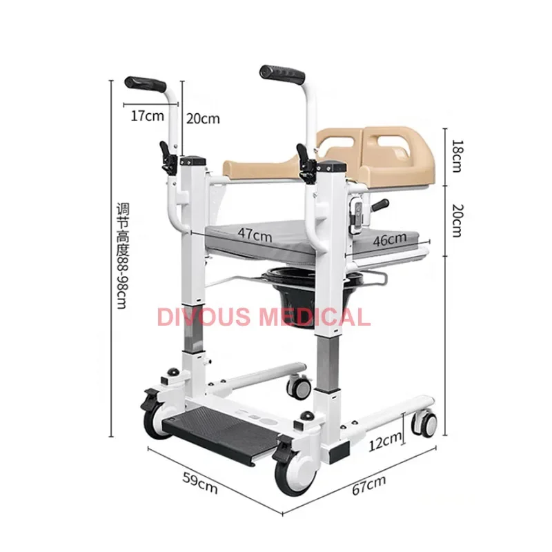 Electric Transfer Chair Multifunctional Shift Chair Easy Transfer Disabled and Elderly