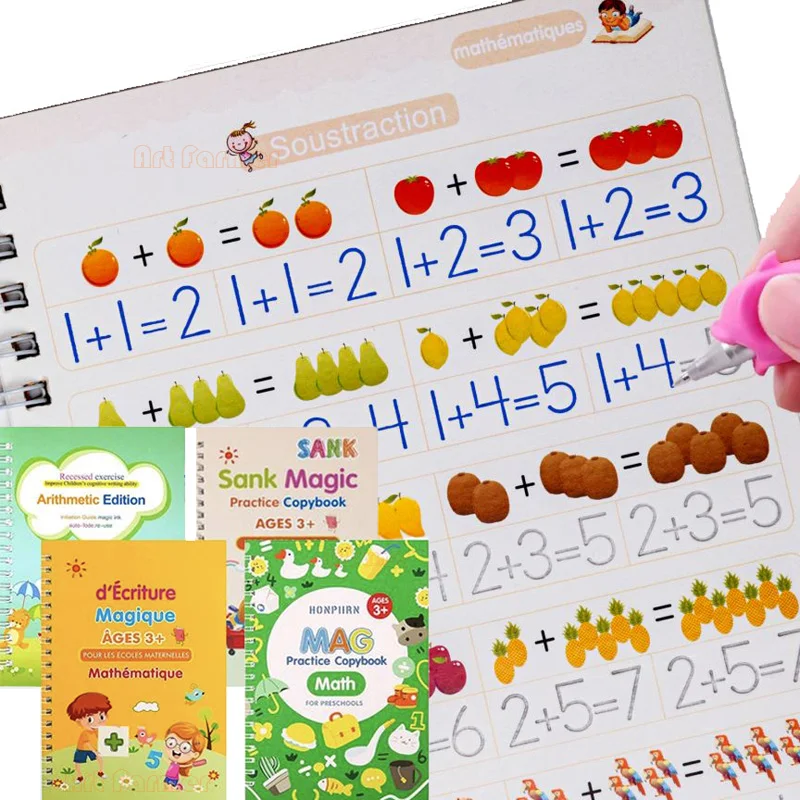 

French Child Writing Notebook Mathematics Math Calligraphy Caligraphy Practice Book Montessori Copybooks Free Shipping Notebooks