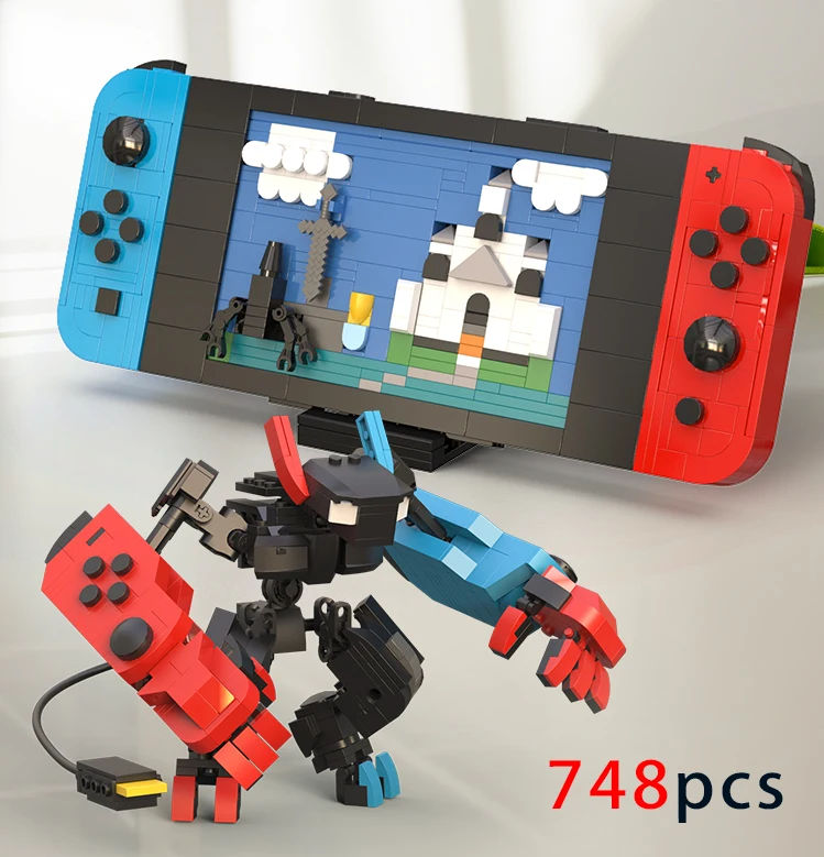 MOC Handheld Game Console Building Blocks Set Retro Controller Machine Idea DIY Bricks Model Toys for Kid Adult Xmas GiftsChrist - 5