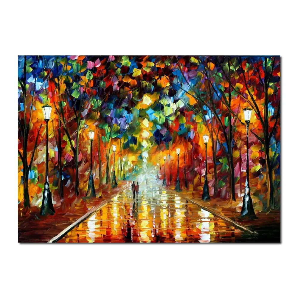 

Contemporary Abstract Canvas Art Farewell to Anger Hand Painted Textured Oil Painting Urban Scenes Artwork For Living Room Large