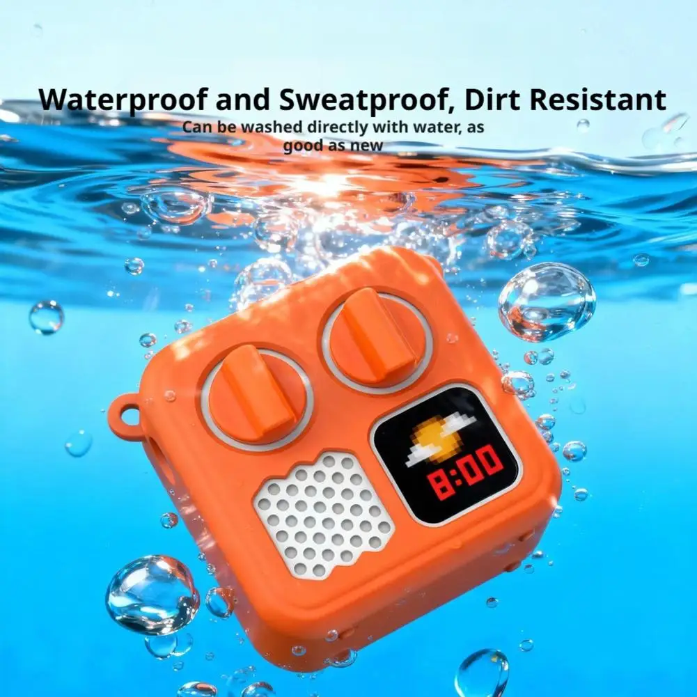 Silicone Protective Case with Lanyard and Card Slot - Dustproof and Shockproof Portable Storage Sleeve