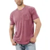 Summer Men Round Neck Pocket Casual And Comfortable Skin Friendly T Shirt Men Solid Color Top Korean Fashion Mens Clothing 1