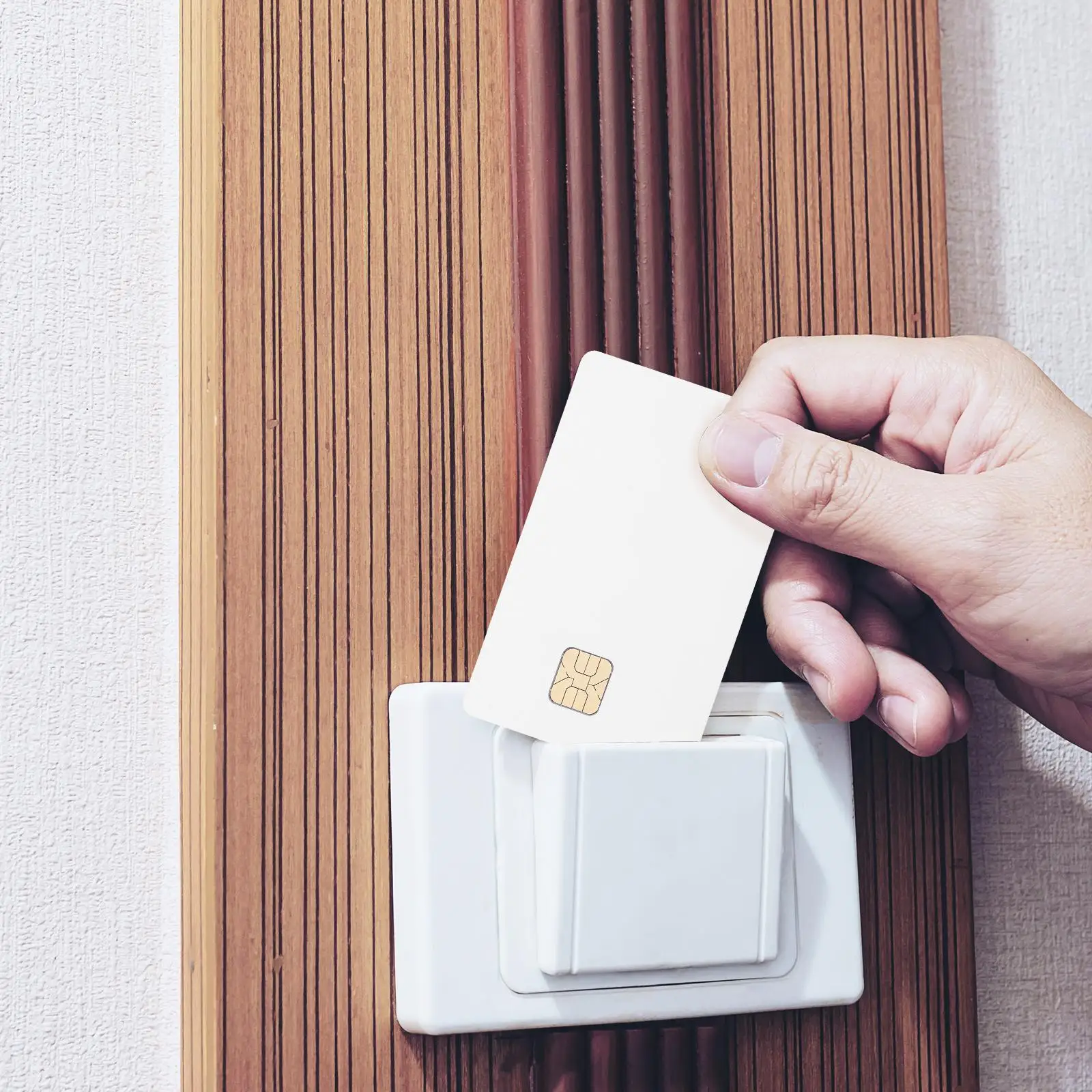 10 Pcs Access Control Card PVC Blank Credit White Cards with Chip Copper