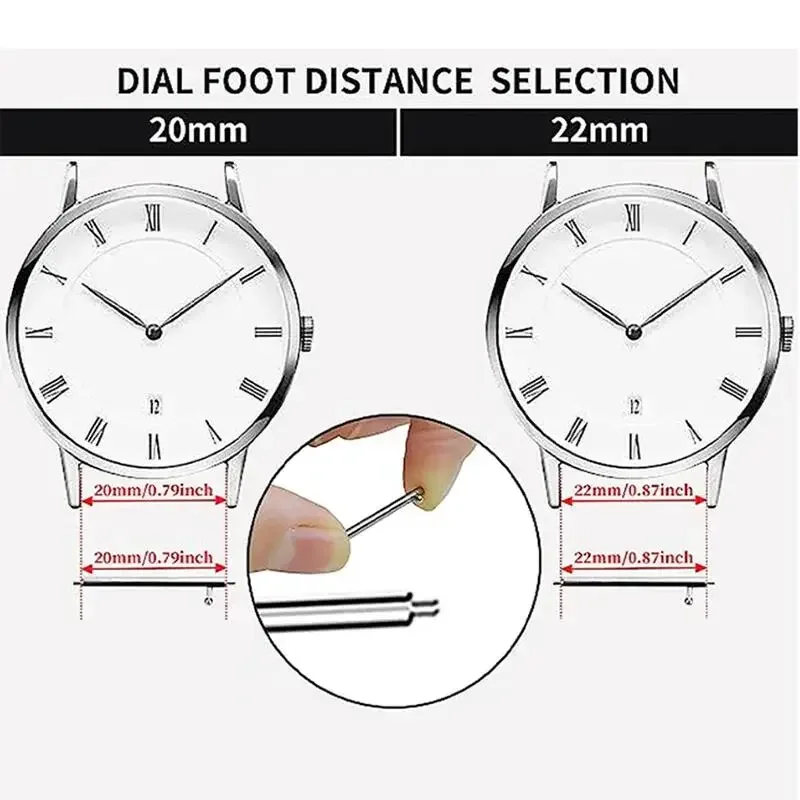 Nylon Loop Watch Strap Band – Adjustable Wristband Bracelet, 20mm/22mm Width