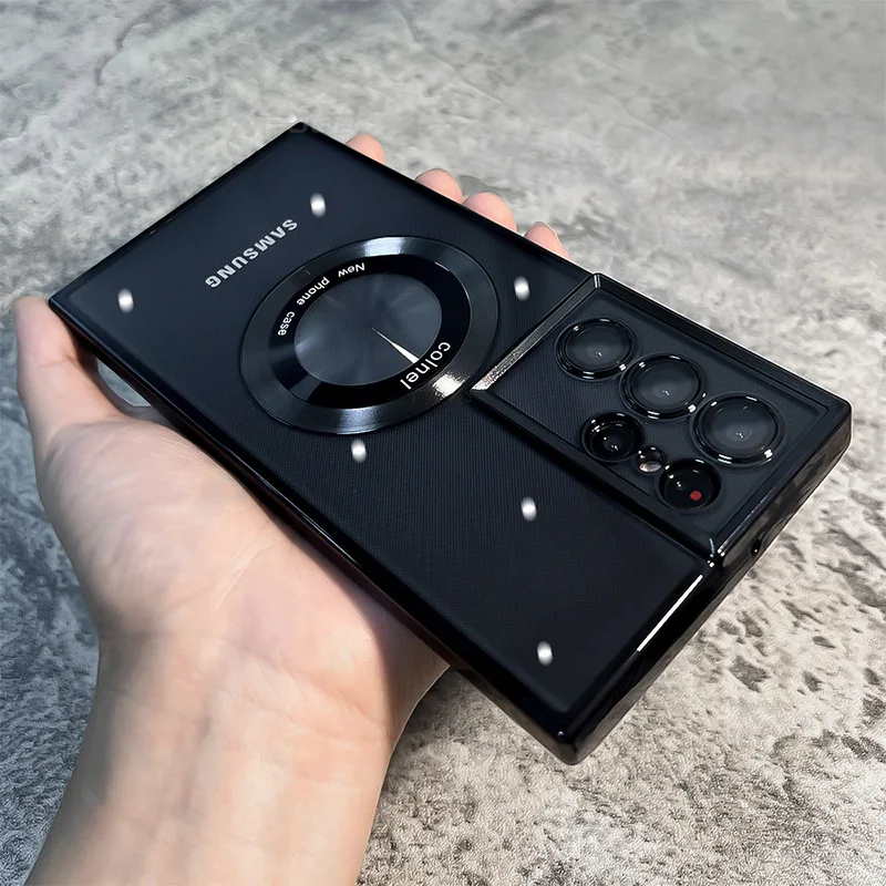 

New Model For Samsung S23ultra Magnetic Mobile Phone Case S22 Plus Translucent Frosted Skin Protective Cover Mobile Phone Case