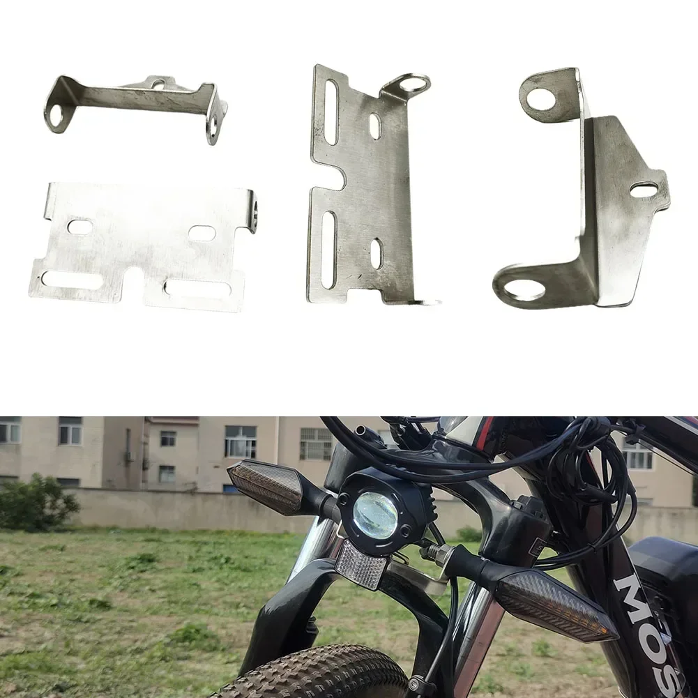 Electric Bicycle Headlight Front Rear Light Brackets Stainless Steel