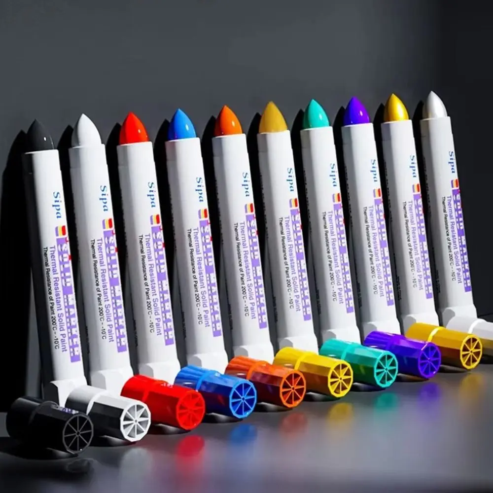 Solid Paint Pen Oil-based Ink Waterproof Solid Paint Marker High Temperature Resistant Marker Pen