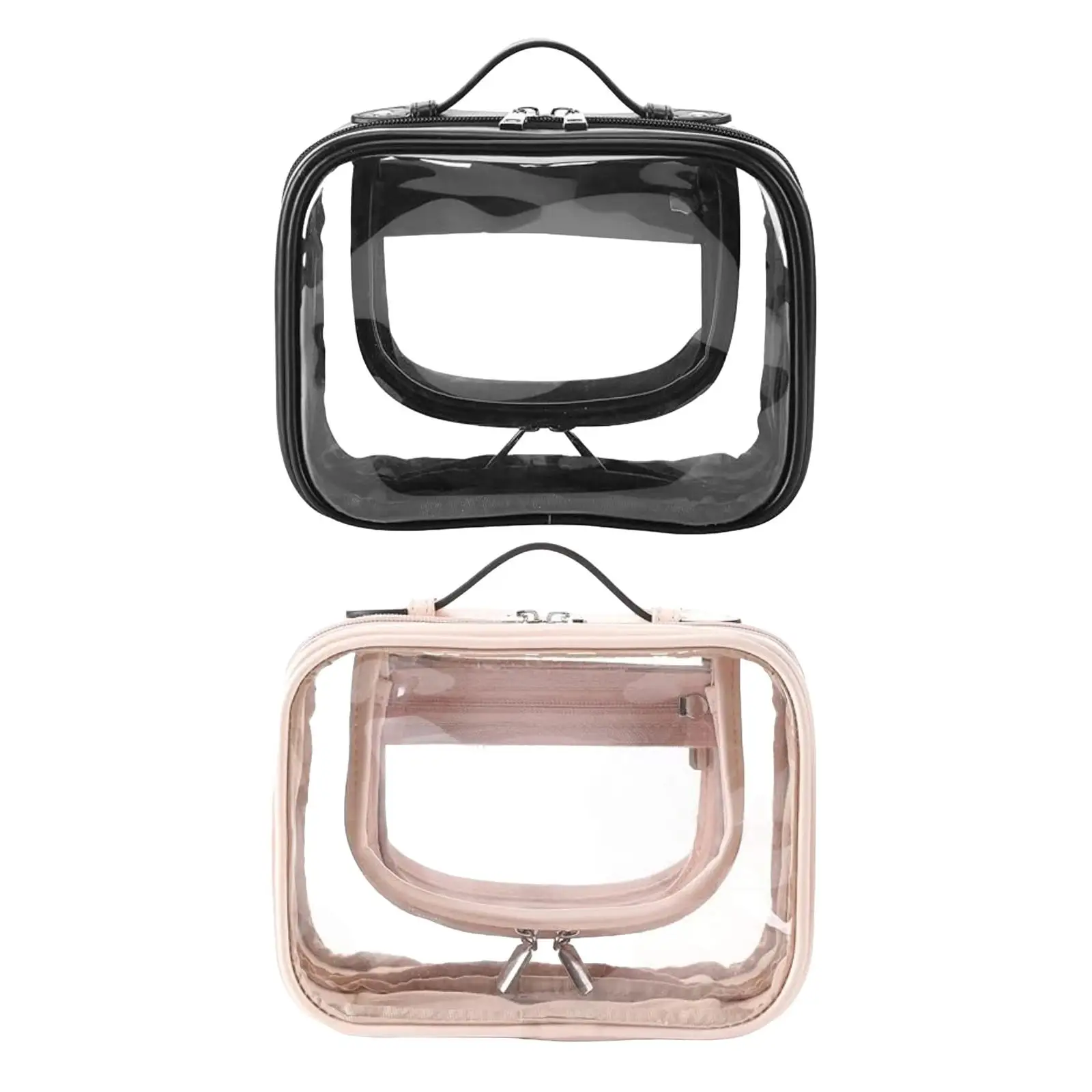 

Clear Makeup Bag Tote Bag Essentials Waterproof PVC Makeup Pouch for Daily Use Business Trips Camping Outdoor Activities Girl