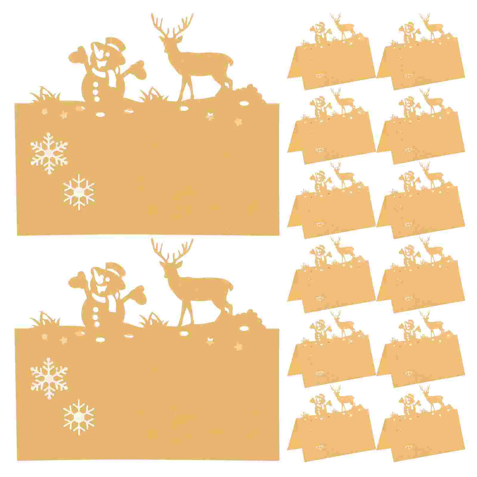 50 Pcs Christmas Party Table Cards Winter Place Holders Name Wedding Reception