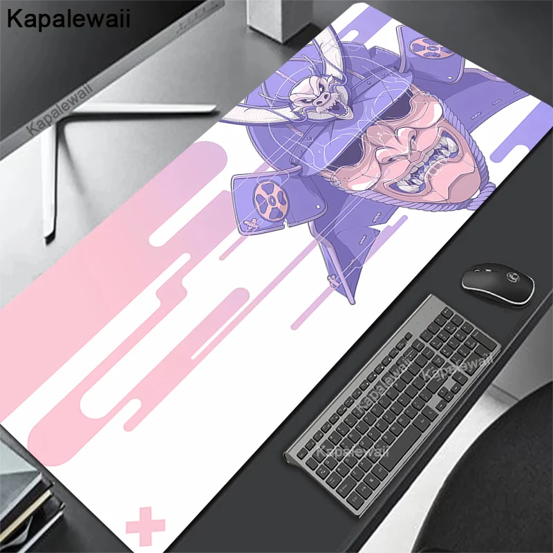 

Oni Warrior Big Mouse Pad XXL Laptop Mouse Mats Gamer Mousepad Japan Samurai Gaming Mouse Pad Large Keyboard 100x50cm Desk Mat