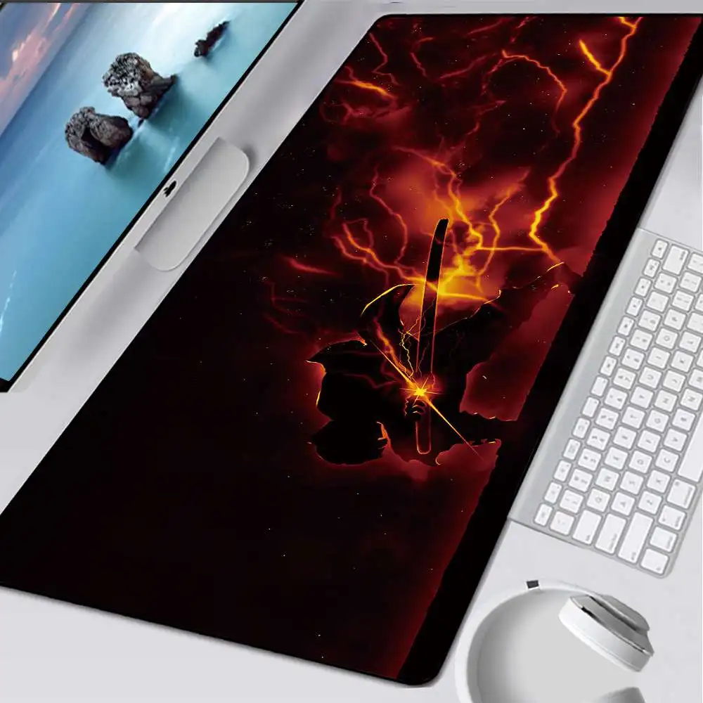 

Kimetsu no Yaiba Anime Mouse pad HD Print Computer Gamer Locking Edge Mousepad XXL Keyboard PC Mice 90x40cm XL desk mat