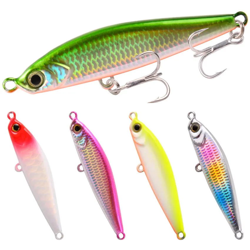 5 Pz/Lotto Metal Jigs Spinning Fishing Lures 10G Sea Fishing Bait Trolling Jigging Wobbler Laser Fishing Lure