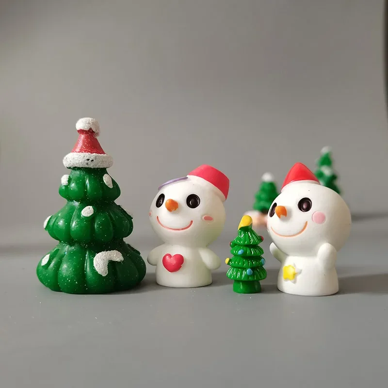 Merry Christmas Tree Santa Claus 2023 Room Decoration Fairy Terrarium Snowman Elk Miniature Gift Xmas Box Navidad 2024 Gnome A