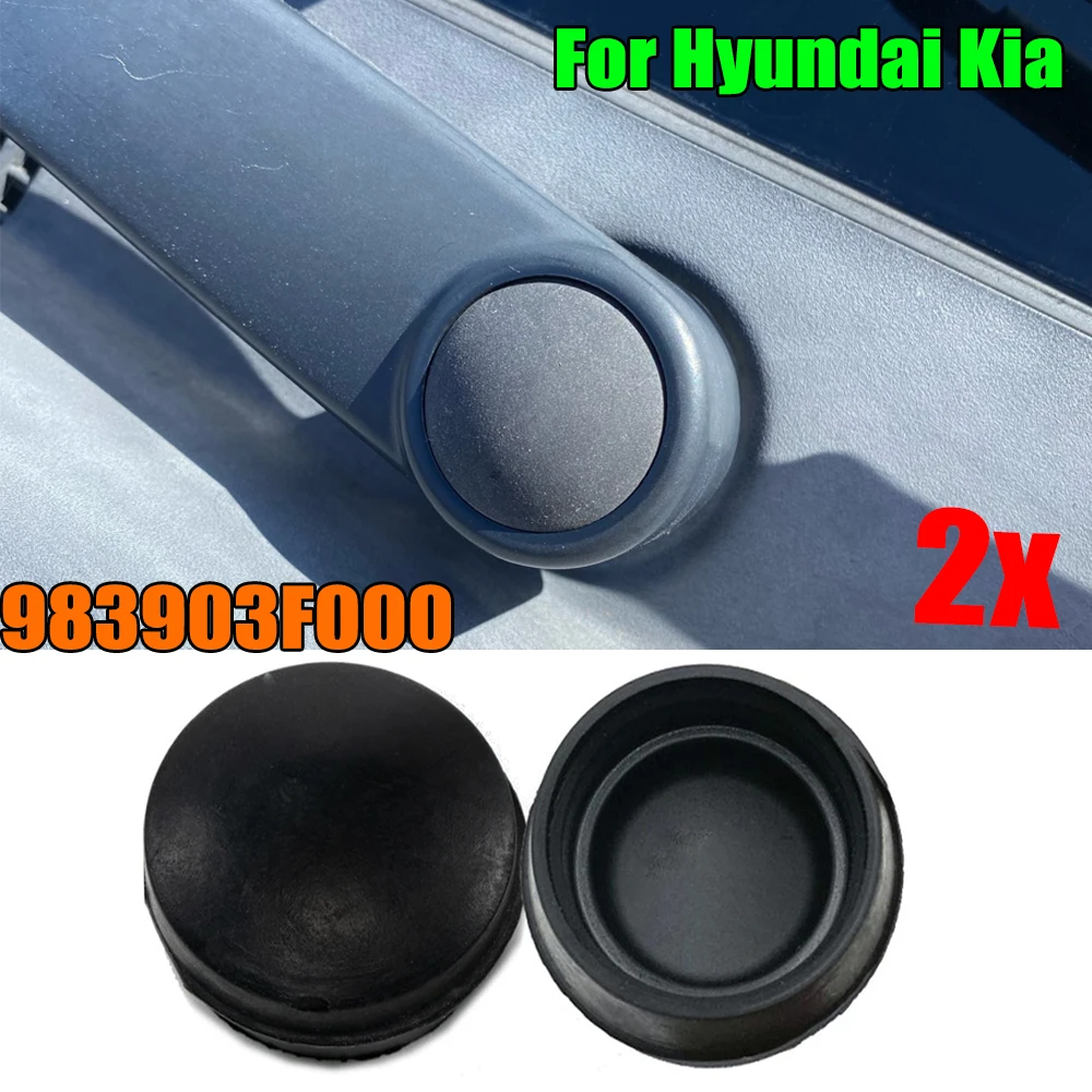 2x Front Windshield Wiper Washer Arm Nut Cover Cap For Hyundai Accent