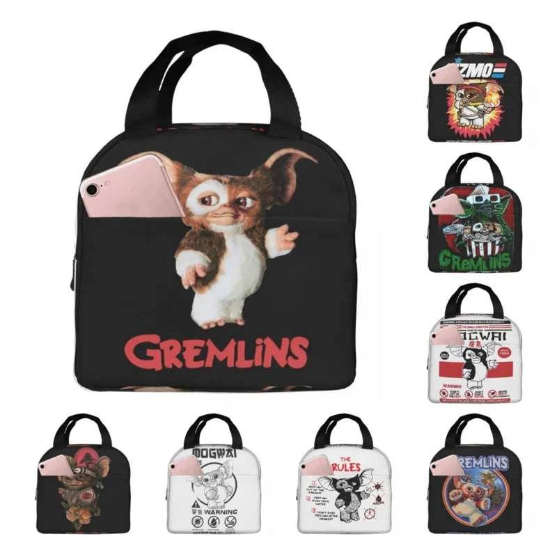 

Сумка для ланча Gremlins Gizmo, портативная, с изолированным дизайном, вешалка для еды 80s, Термосумка для пикника и путешествий для женщин и детей