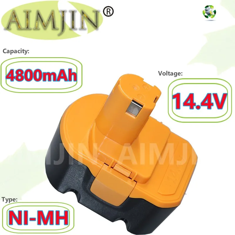 

14.4V 4.8Ah for Ryobi Battery R10521 RY6201 RY6202 130224010 130224011 130281002 1314702 1400144 1400655 Cordless Power Tools