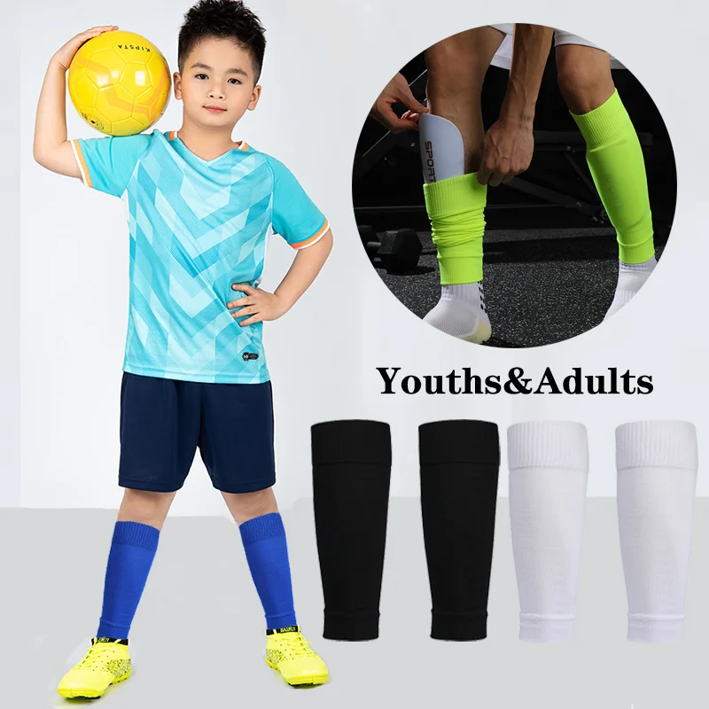 Soccer Protective Socks Shin Pads 1 Pair for Kids Adults