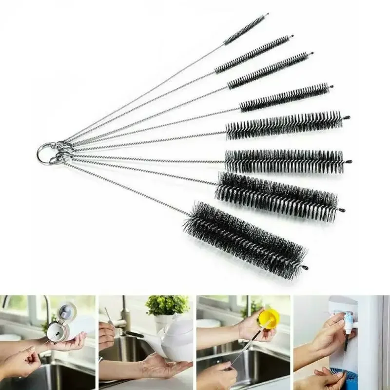 Magnetic Pipe Cleaner 10pcs 8.2Inch Straw Brush Kettle Spout Brush Pipe Cleaner Teapot Nozzle Set Bottle Tube Glasses Straw Cleaning