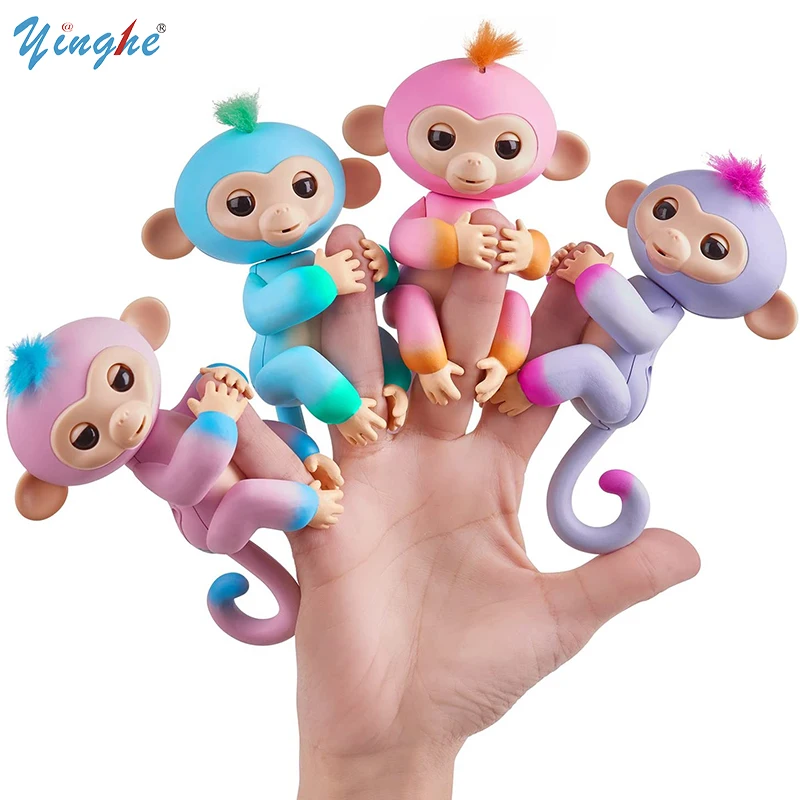 

Action Figure Happy Monkey Finger Baby Monkey Electronic Pets Kids Fingertip Monkey Smart Pet Interactive Toy For Children Gift