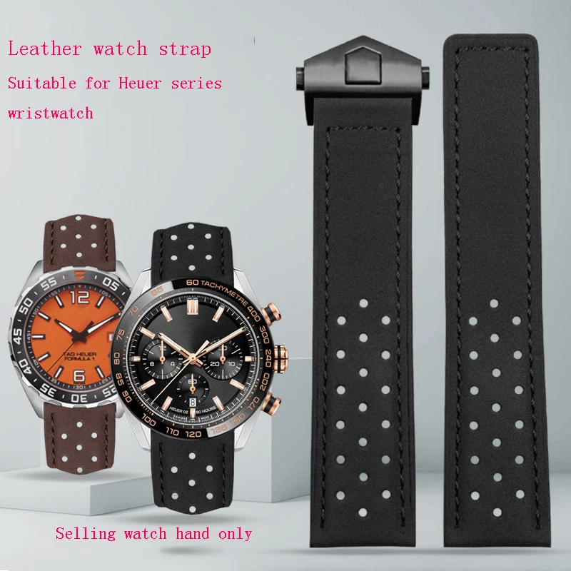 Bracciale In Pelle Da Uomo Per Tag Heuer Carrera Monaco Series Cinturino Per Orologio Cinturino Da Polso Vintage Con Fibbia Pieghevole 22Mm