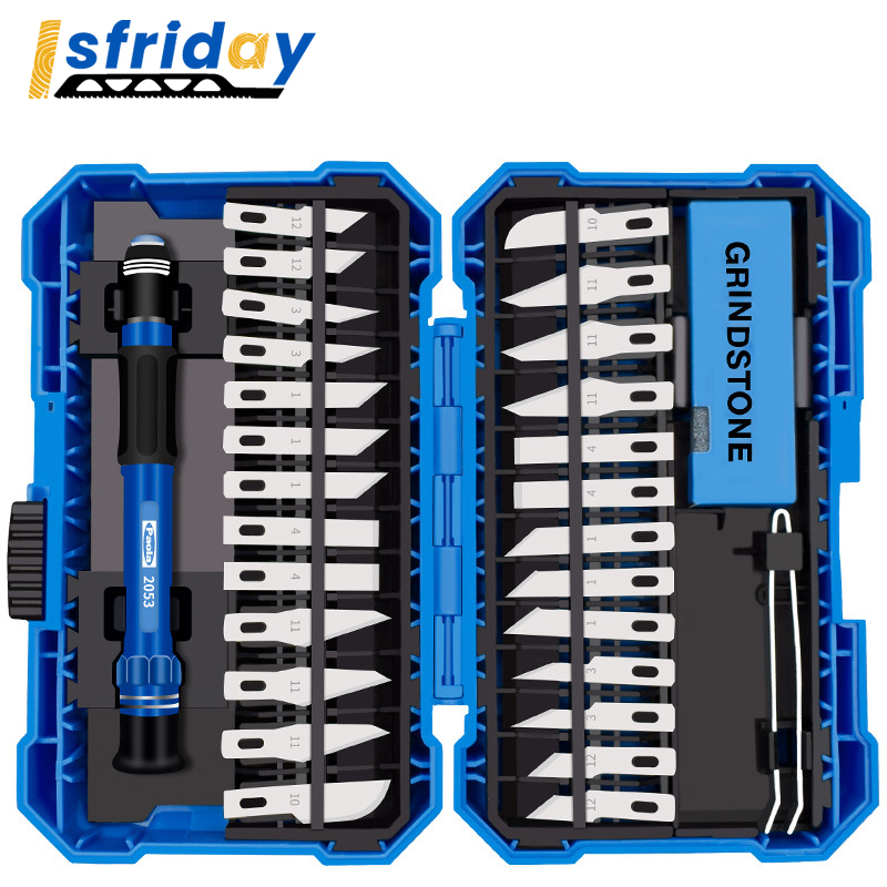 29pcs Carving Knife Set Carbon Steel Craft Artwork Engraving Wood Spoon Cutter Set Model Repair Multipurpose Sculpture Scalpel