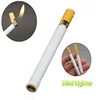 Creativity Metal Cigarette Shaped Lighters Free Grinding Wheel Pocket Mini Compact Flashlight Lighter Outdoor Butane Gas Lighter 1