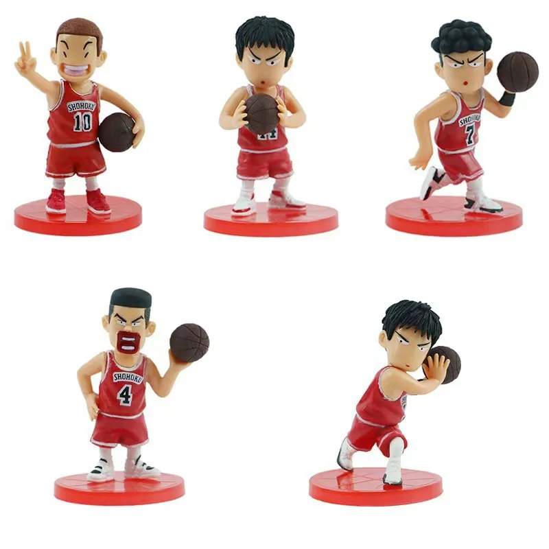 Slam Dunk Basketball Team Doll Set - Handmade Ornaments and Car Decorations (5 Pieces)