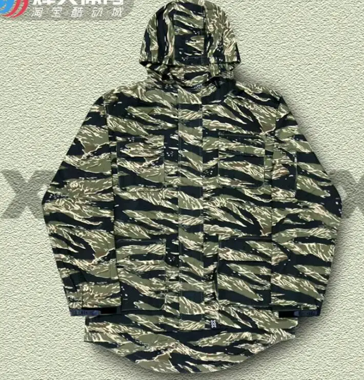 

Винтажная Униформа Tabby Tiger, камуфляжные весенние брюки, мужская зеленая куртка 70S